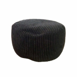 Puf Relaxdays, 1 tk, Must, &Oslash; 50 &times; 35 cm