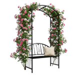 Roosirest pingiga Relaxdays, integreeritud pingiga, Must, 134 &times; 210 &times; 48 cm