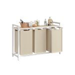 Pesukorv VASAGLE, 3 eemaldatavat kotti, iga&uuml;ks 38 l, 92,5 &times; 33 &times; 72 cm