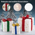 Valgustatud j&otilde;ulukingikarpide komplekt, 3 tk, 48 LED-valgusallikat, Mitmev&auml;rviline