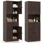Vannitoakapp, 4 ust, 1 sahtel, avatud sektsioon, Pruun, 60 &times; 35 &times; 171,5 cm