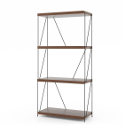 Seisev riiul 61x29,5x105cm, pruun/must v&auml;rv