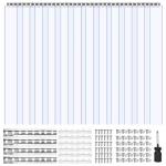 L&auml;bipaistvad PVC ribakardinad, 2,1x1,8 m, 2 mm paksused, 12 tk, veekindlad