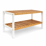 Jalan&otilde;uderiiul Relaxdays, 2 riiulit, Pruun/valge, 70 &times; 33 &times; 24,5 cm