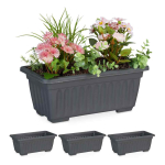 Lillepotid Relaxdays 10036006_139, 4 tk, 34 &times; 14 &times; 18,5 cm