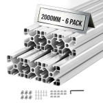 Alumiiniumist ekstrusioonprofiilid VEVOR 4040, 6 tk, H&otilde;bedased, 40 &times; 40 &times; 200 cm