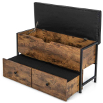 Esiku hoiupink, 2 sahtlit, Pruun/must, 101,6 &times; 40,6 &times; 58,4 cm