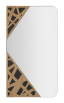 Ristk&uuml;likukujuline ANGLE seinapeegel, 50 &times; 90 &times; 1 cm