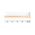 Lastetoa seinariiul 73x15x30cm., valge/heledapruun