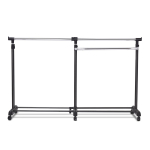 R&otilde;ivahari 157x44x168cm, musta/h&otilde;bedase v&auml;rviga