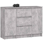Kummut AKORD K100, 2 ust, 3 sahtlit, pruun, 101 &times; 76 &times; 35 cm
