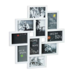 Galeriipildiraam Relaxdays, 10 fotole, Valge, 50 &times; 55 &times; 2,5 cm