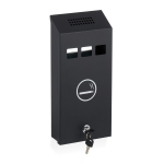 Seinale kinnitatav tuhatoos Relaxdays 10047889.0, Must, 15 &times; 32,5 &times; 6 cm