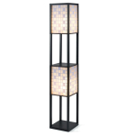 Riiulitega p&otilde;randalamp, 2 kuplit, 2 riiulit, E27, 26 &times; 156 &times; 26 cm