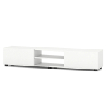 Minimalistinis televizoriaus staliukas iki 70", 160x35x30 cm, baltas