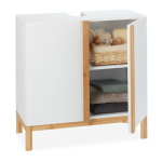 Vannitoa kapp 60,5x60x30,5cm., valge/helepruun