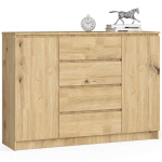Kummut K140, 2 ust, 4 sahtlit, Pruun, 138 &times; 99 &times; 40 cm