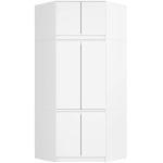 Nurgariidekapp AKORD S100, 6 ust, Valge, 100/100 &times; 235 &times; 50 cm