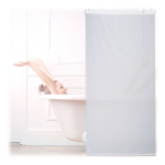 Vannitoa rulookardin Relaxdays, Valge, 80 &times; 240 cm