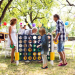 &bdquo;Connect 4&ldquo; lauam&auml;ng, 21 kollast ja 21 rohelist r&otilde;ngast, &Oslash; 13,5 &times; 104 cm