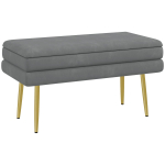 Pehme pink hoiukastiga Homcom 79,5x37,5x43cm, tumehall/kuldne