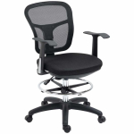 Kontoritool 59x59x115cm, must/hall v&auml;rv