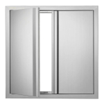 Grilluks, 610x610 mm, roostevabast terasest, kahekordne, s&uuml;vistatud
