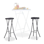 Baaritool Relaxdays BASTIAN, 1 tk, Must, 32,5 &times; 80 &times; 29 cm