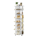 P&ouml;&ouml;rlev jalatsiriiul VEVOR OY-XZXJ-05-7, 7 tasandit, 28 paari, Valge, 59,8 &times; 167 &times; 59,8 cm