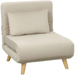 Tugitool-voodi Homcom 72x78x79cm, liiva/heledasti pruuni v&auml;rvi