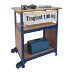 T&ouml;&ouml;laud Relaxdays 10053533_45, 72,5 &times; 69,5&ndash;82 &times; 50 cm