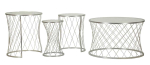 Kohvilaudade komplekt Mauro Ferretti Noah, 4 tk, &Oslash; 70 &times; 45 cm; &Oslash; 47 &times; 54,5 cm; &Oslash; 36 &times; 50 cm; &Oslash; 28 &times; 45 cm
