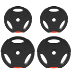 4 raskusketta komplekt Sportnow, must/punane