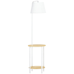 Laualamp Homcom 39,5x39,5x162cm, valge/heleda pruuni v&auml;rvusega