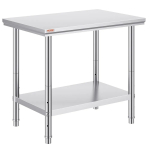 Roostevabast terasest reguleeritav ettevalmistuslaud 90x60x80 cm