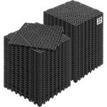 Modulaarsed PVC p&otilde;randapadjad, 30x30 cm, libisemiskindlad, mustad, 55 tk.