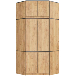 Nurgakapp AkordV2 S100, 6 ust, Pruun, 100 &times; 235 &times; 50 cm