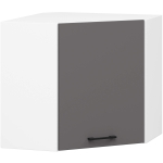 Riputatav nurgapealne k&ouml;&ouml;gikapp OLIWIA W60/60N H580, 1 uks, 2 riiulit, valge/hall, 60 &times; 58 &times; 30 cm