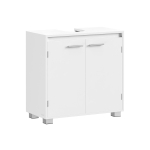 Valamukapp VASAGLE BBK505W01, Kahe riiuliga, Valge, 30 &times; 60 &times; 60 cm