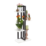 Lillealus 4 riiuliga 93x42,5x22,5cm, must/valge