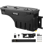 Lukustatav veekindel ABS-ist hoiukast veoauto kerele, 20 L, Dodge Ram 1500 2019&ndash;2021, must