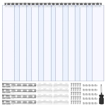 PVC ribakardin ustele, 121,9x243,8 cm, l&auml;bipaistev
