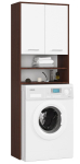 Vannitoakapp FIN, 2 ust, 4 riiulit, pruuni-valge, 64 &times; 180 &times; 30 cm