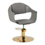 Hidraulinė kirpyklos kėdė Hair System Halo, pilka, auk&scaron;tis 40-50 cm