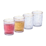 Joogiklaasid Relaxdays, 4 tk, 300 ml, Kuldne, 8 &times; 10 &times; 8 cm