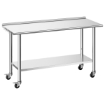 K&ouml;&ouml;gi t&ouml;&ouml;laud VEVOR YH2-J-D-60, 2 tasandit, 152,4 &times; 61 &times; 89,4 cm