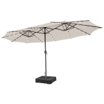Aiap&auml;evavari, topelt 48 LED-valgustiga, beež, 470 &times; 280 &times; 251 cm