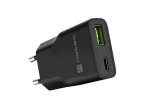 USB-laadija Natec Ribera USB Charger Gan Slim USB NUC-2377, 1 USB-A + 1 USB-C, 20 W