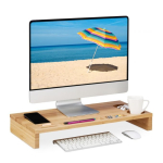 Monitori alus lahtritega 8,5x60x30cm., helepruuni v&auml;rvi
