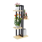 Lillealus 4 riiuliga 93x42,5x22,5cm, must/helepruun
